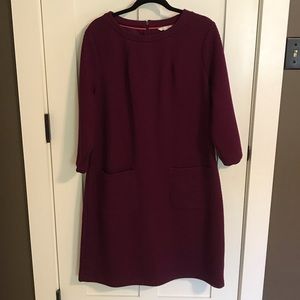 Boden Purple Quilted Dress NWOT